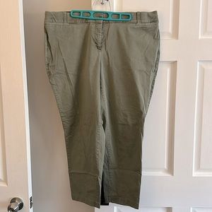 Dusty olive ankle length slacks